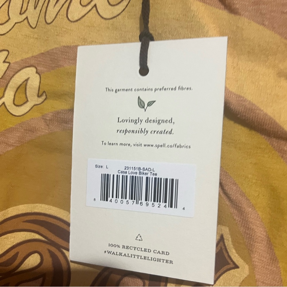 Spell Paradise Floral Tee in Tan - L - NWT - Picture 8 of 12